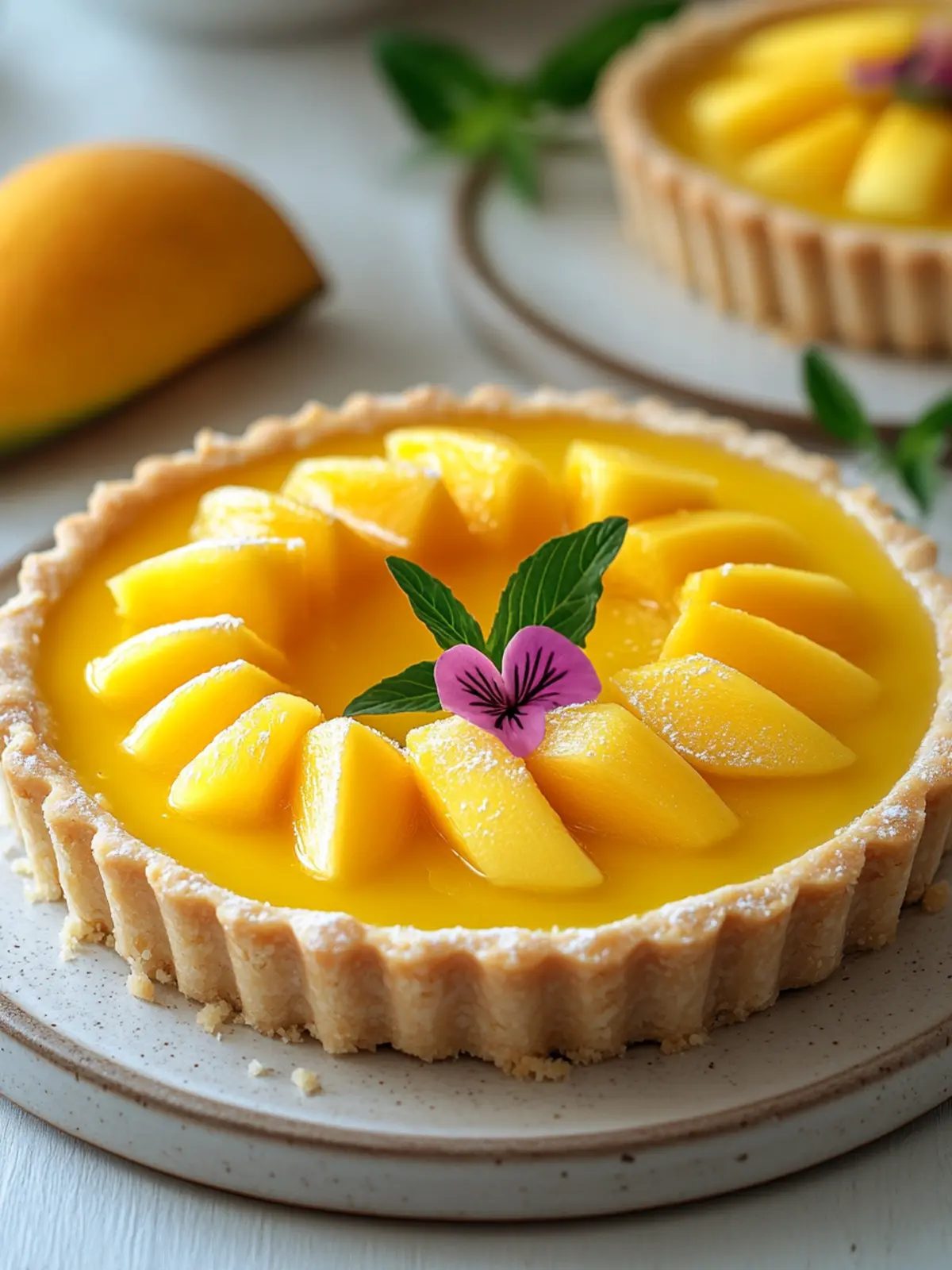 Mango Vanilla Mirror Tart That Wows Every Dessert Lover 2 Mango Vanilla Mirror Tart