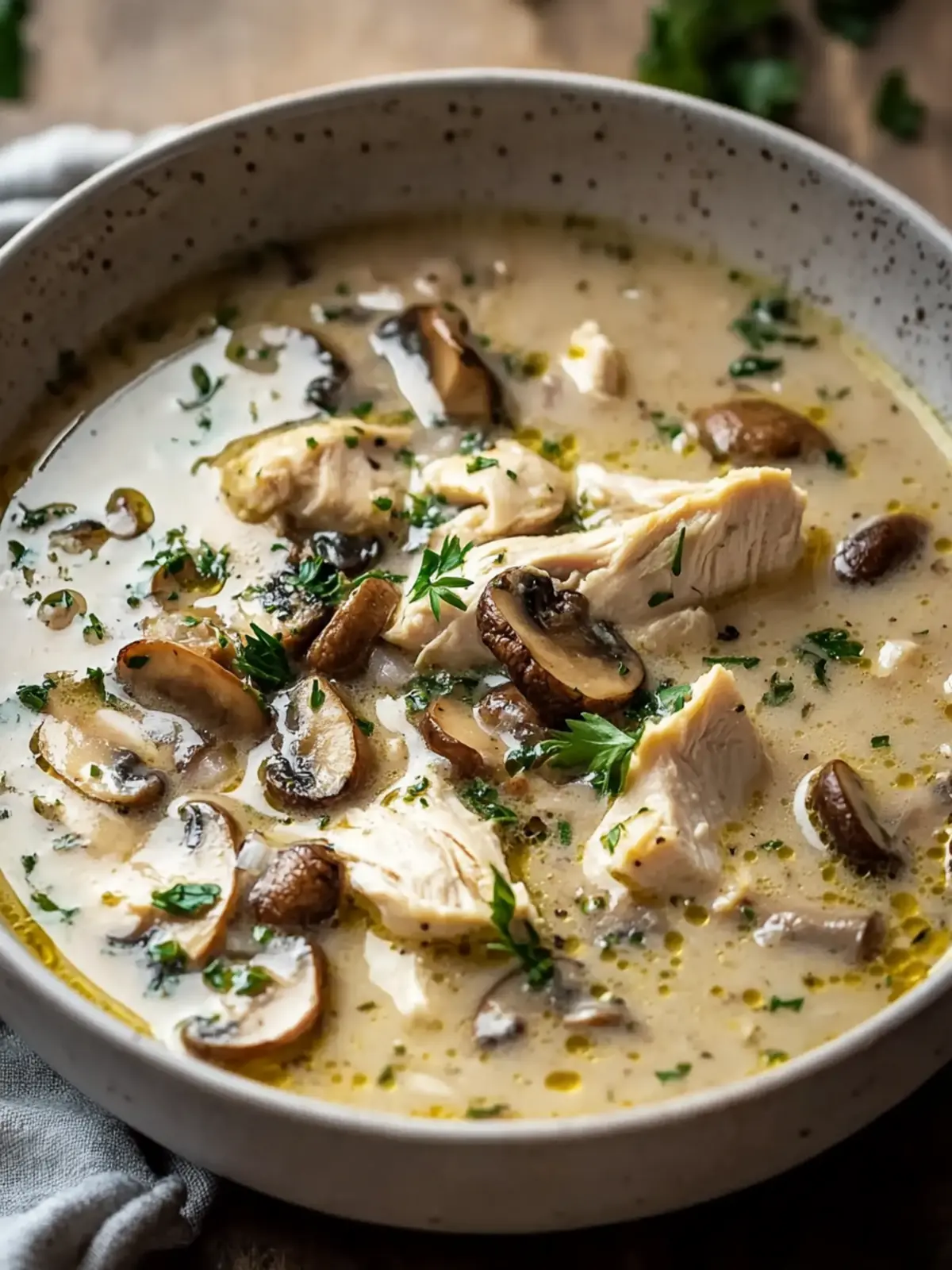 Comforting Rotisserie Chicken and Mushroom Soup in 45 Minutes 5 Rotisserie Chicken and Mushroom Soup
