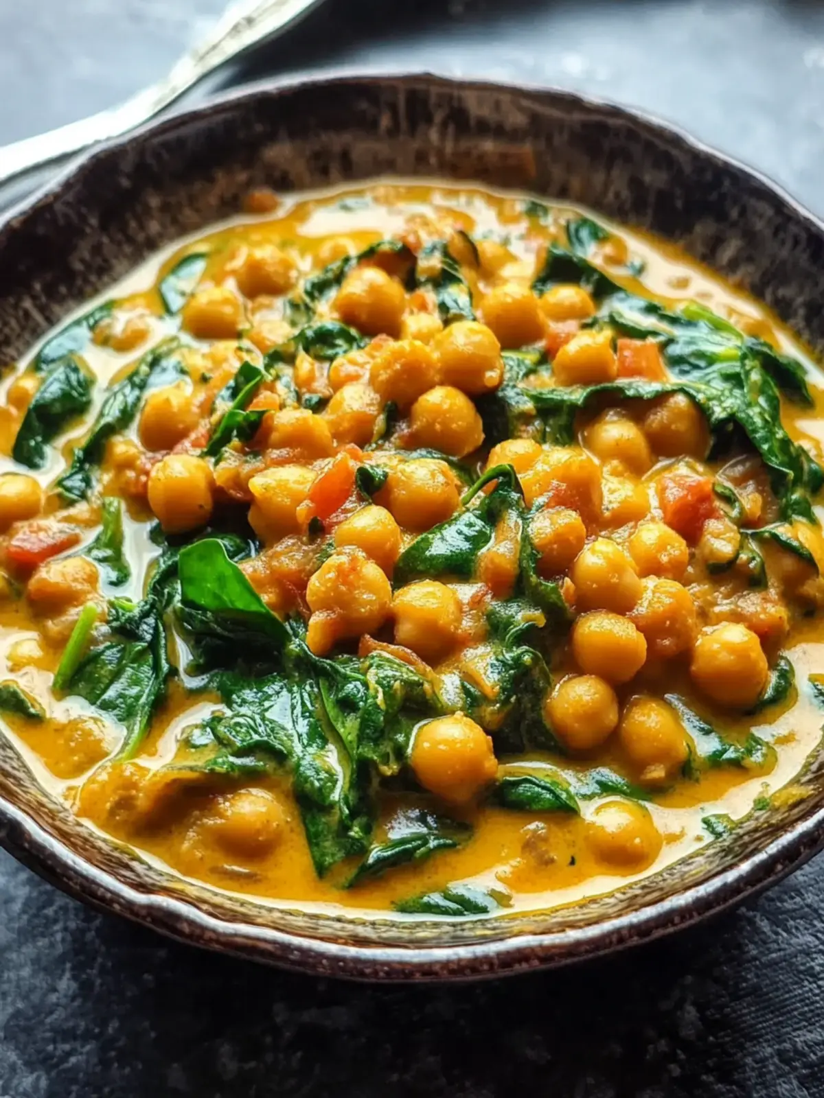 Easy Chickpea and Spinach Curry for Ultimate Comfort Food 2 Chickpea and Spinach Curry