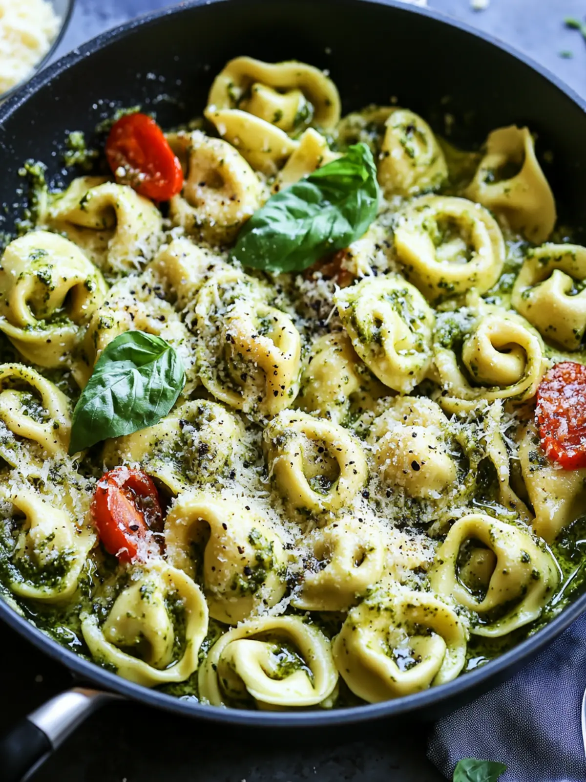 Creamy Pesto Tortellini Skillet Ready in 30 Minutes 4 Creamy Pesto Tortellini Skillet