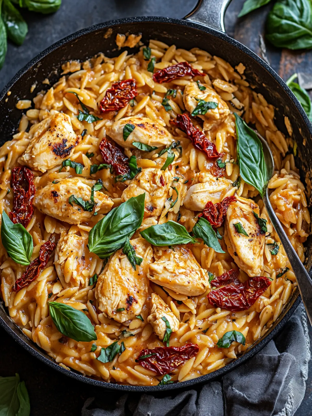 Sun-Dried Tomato Chicken Orzo Skillet Perfect for Busy Nights 5 Sun-Dried Tomato Chicken Orzo Skillet