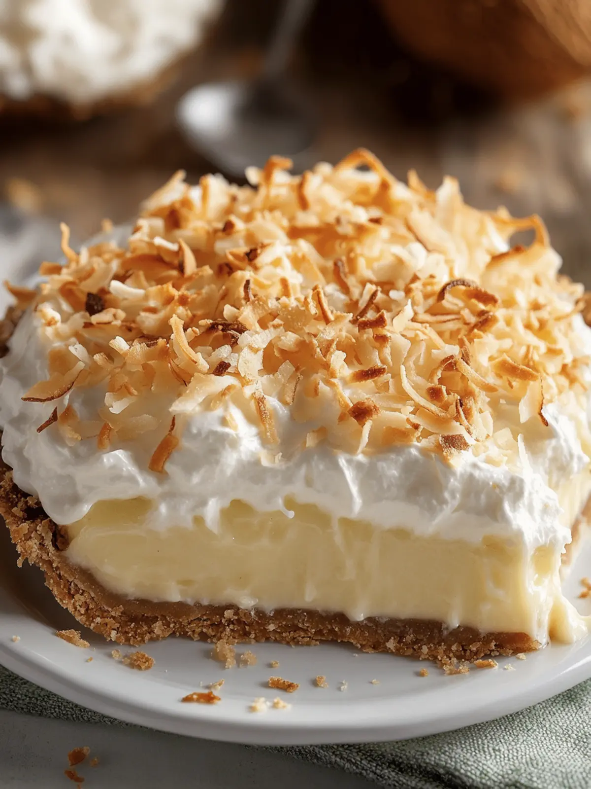 Heavenly Toasted Coconut Cream Pie That's No-Bake Delight 3 Toasted Coconut Cream Pie