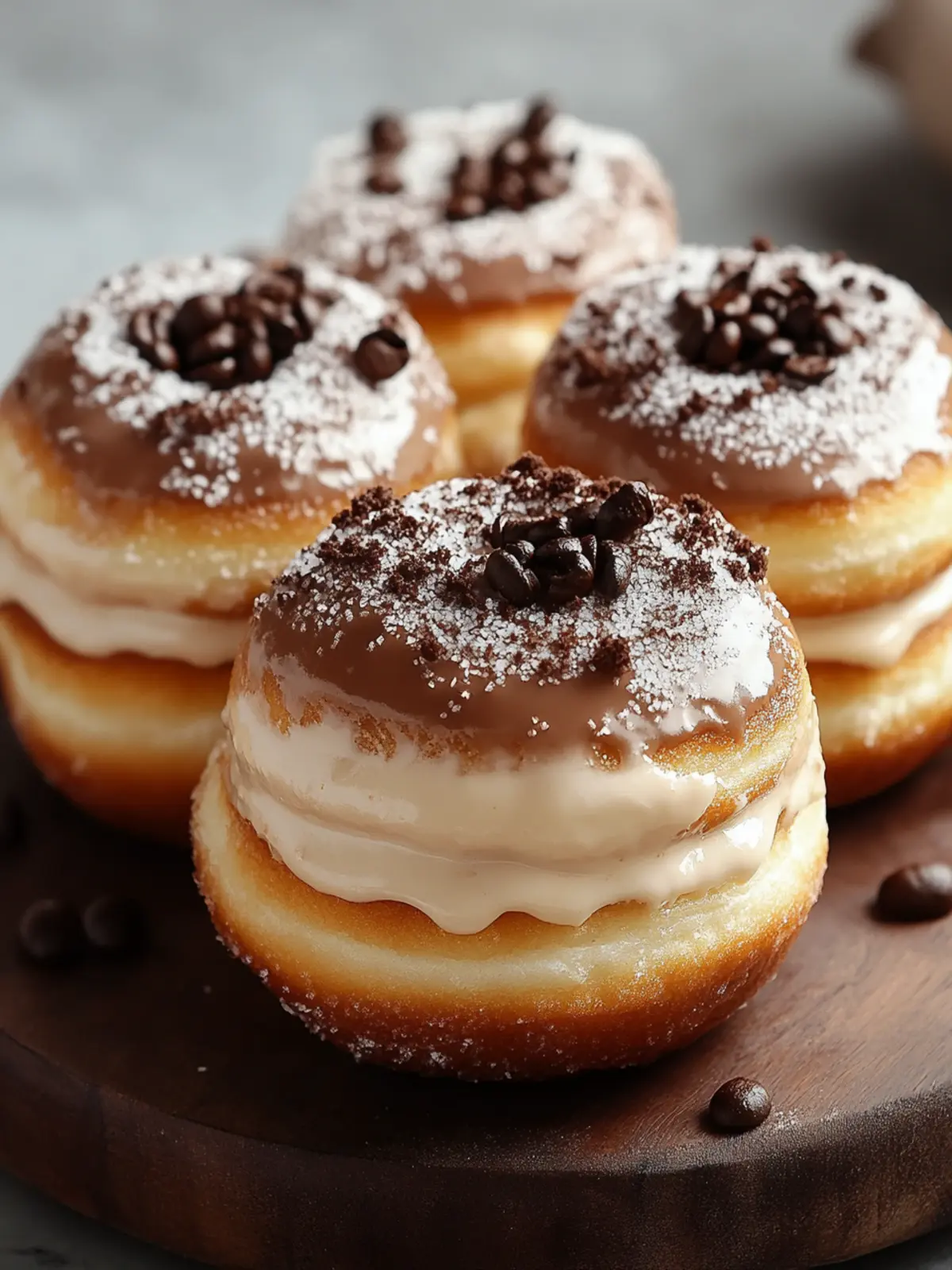 Indulgent Coffee Cream-Filled Donuts to Sweeten Your Morning 5 Coffee Cream-Filled Donuts