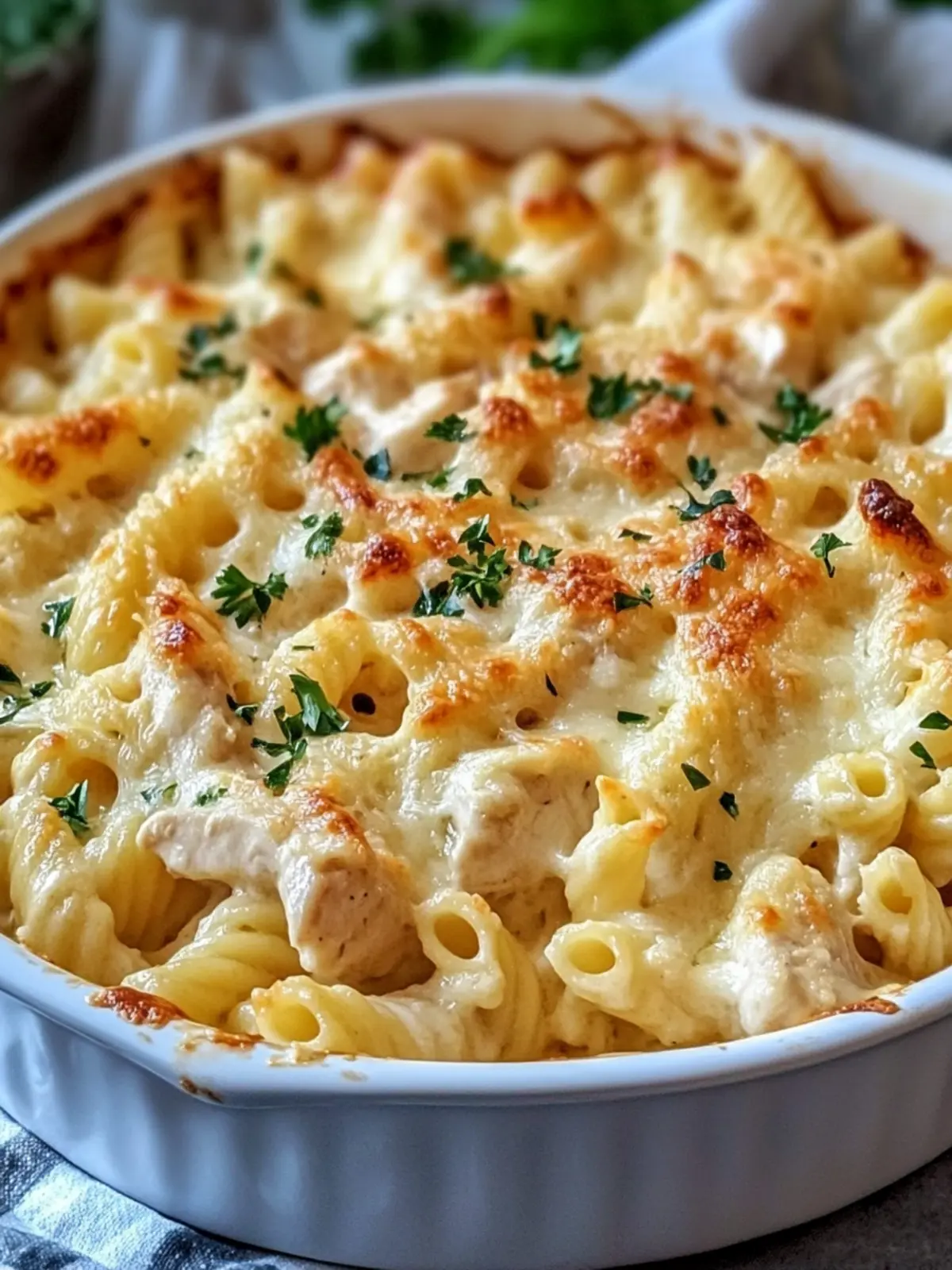 Creamy Baked Chicken Alfredo Rotini Casserole for Family Fun 5 Baked Chicken Alfredo Rotini Casserole