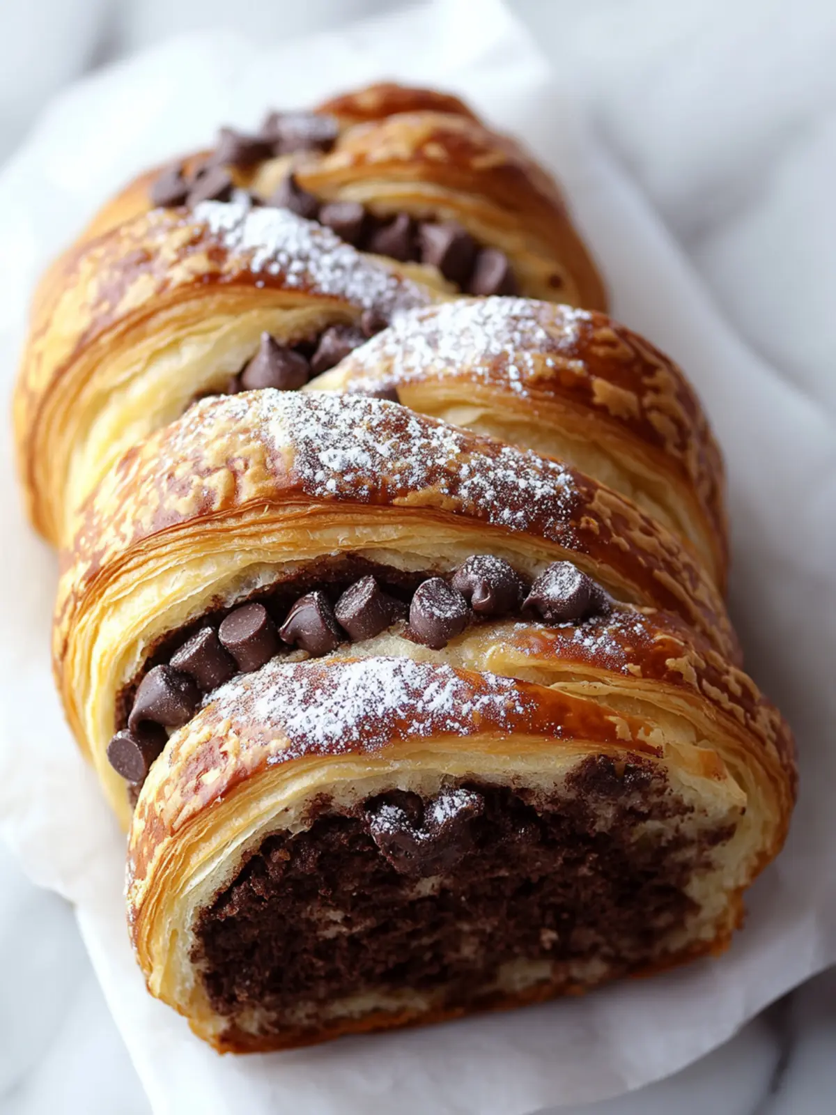 Decadent Chocolate Croissant Loaf for Breakfast Bliss 2 Chocolate Croissant Loaf