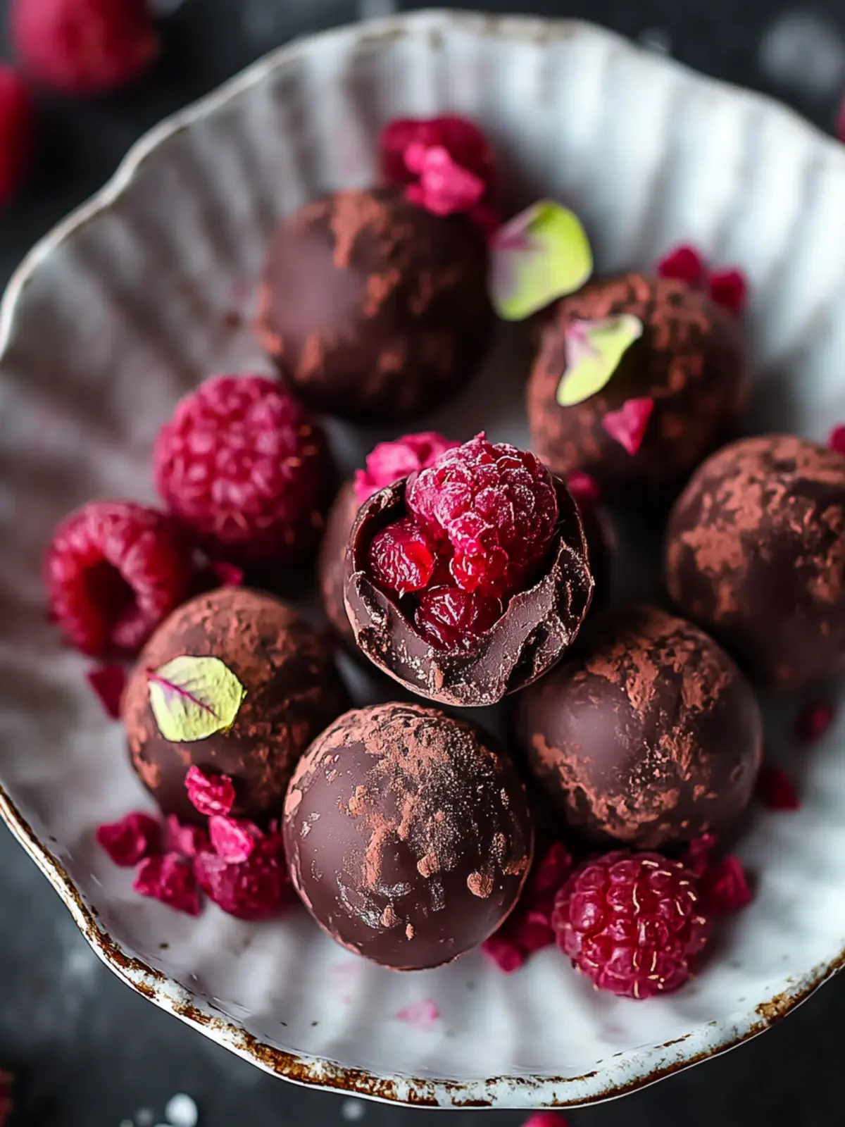 Decadent Dark Chocolate Raspberry Truffles You’ll Adore 2 Dark Chocolate Raspberry Truffles