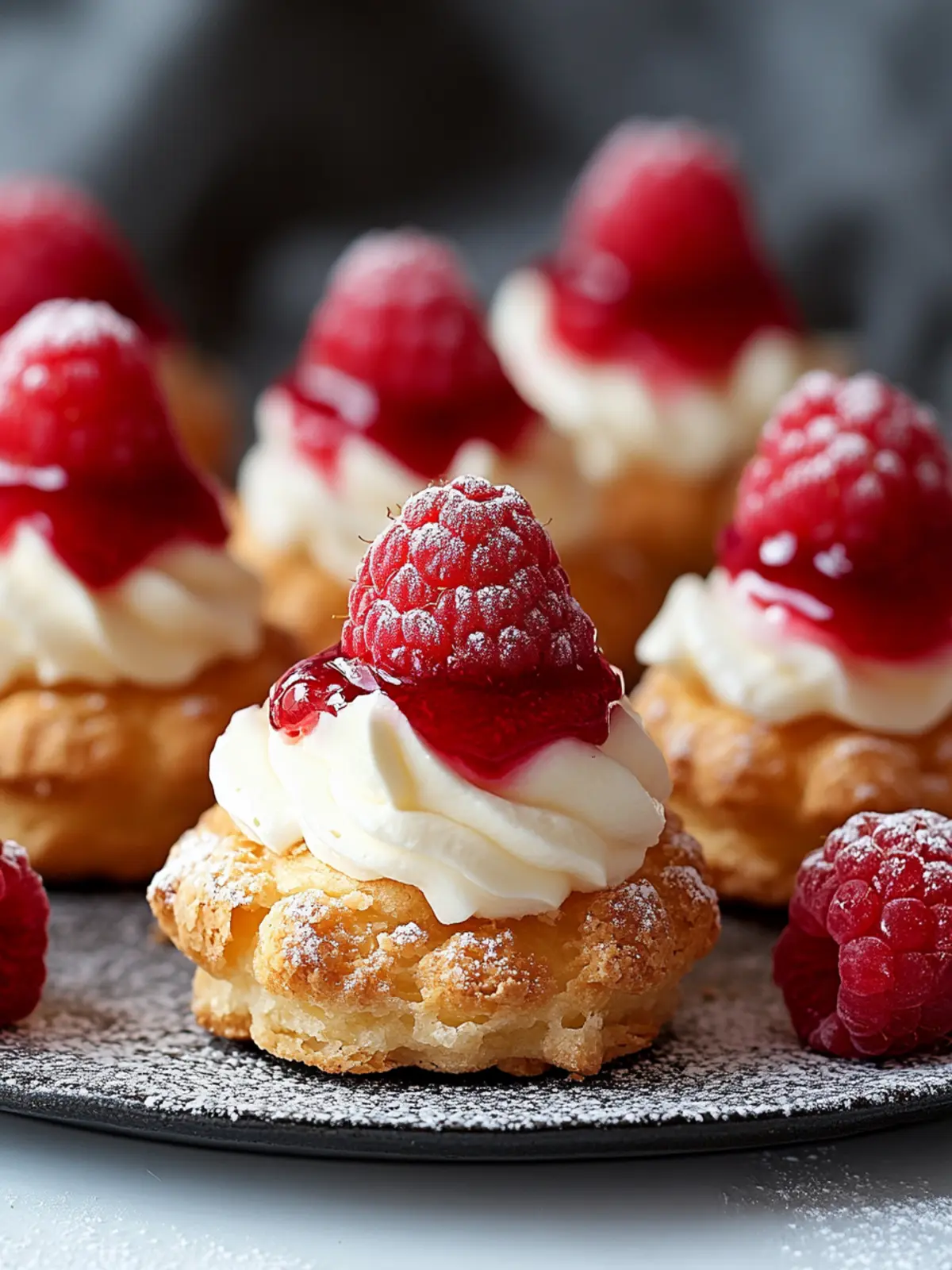 Raspberry Choux au Craquelin: A Joyful French Delight 3 Raspberry Choux au Craquelin