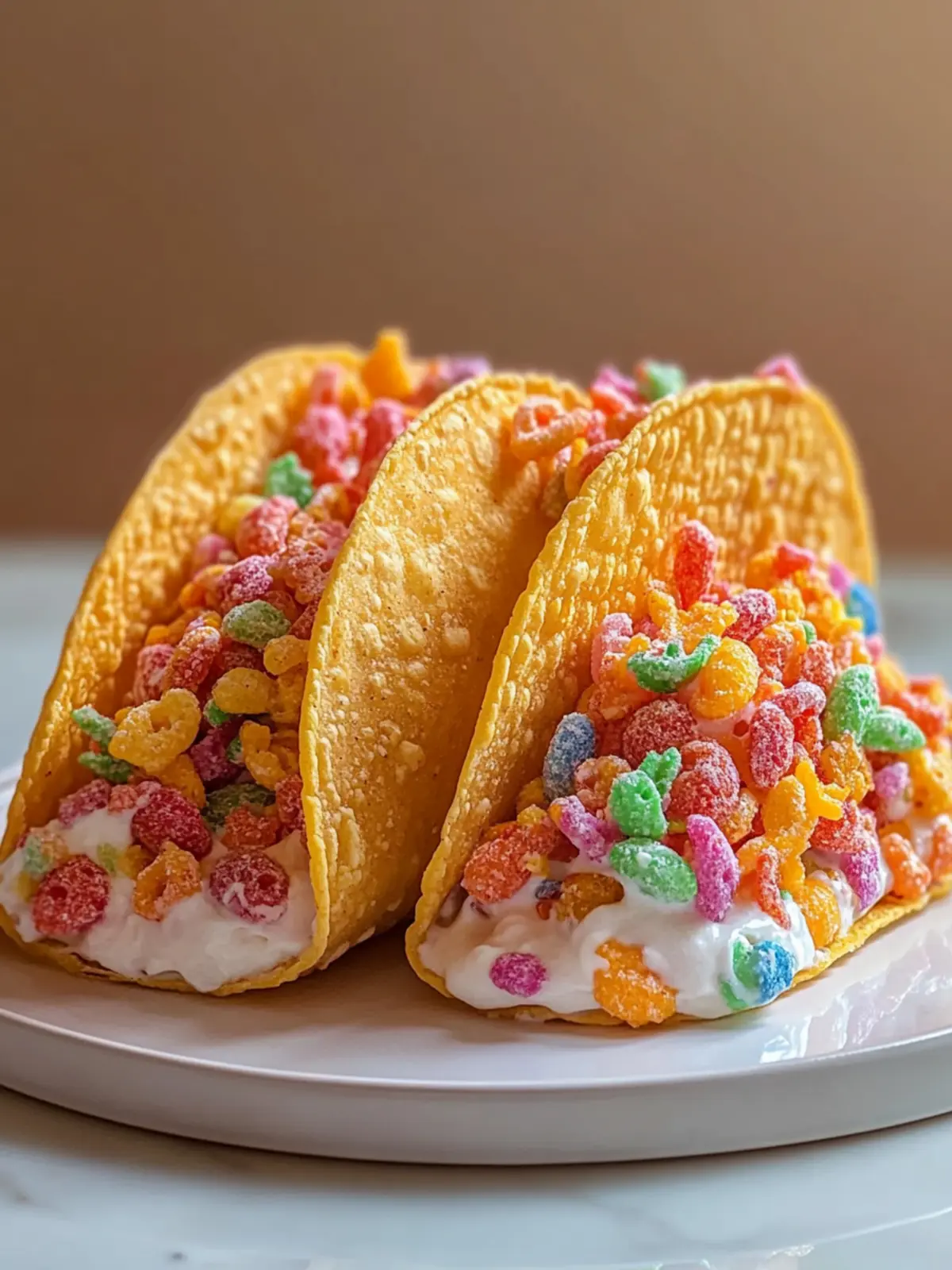 Fruity Pebbles Cheesecake Tacos: A Fun Twist on Dessert 2 Fruity Pebbles Cheesecake Tacos
