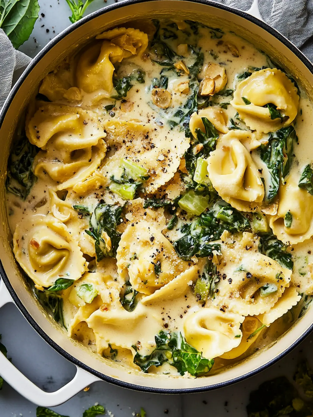 One-Pot Creamy Tortellini & Greens for Quick Weeknight Wins 2 One-Pot Creamy Tortellini & Greens