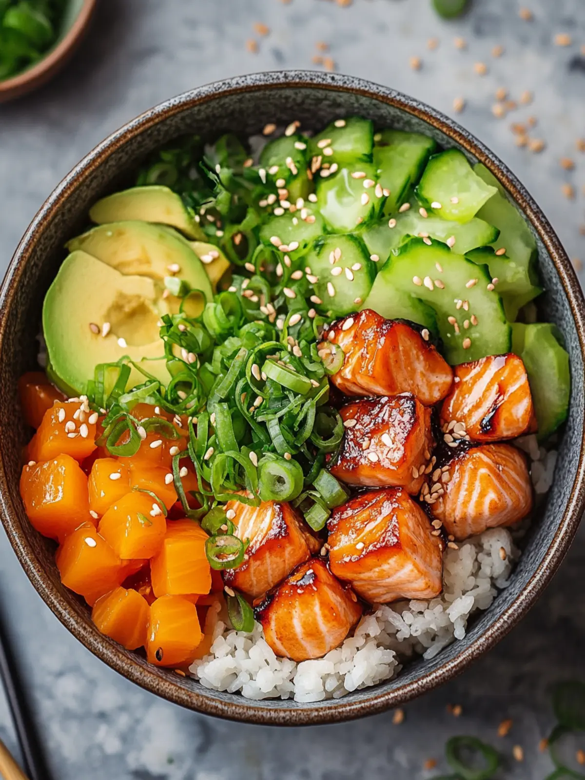 Savory Poke Bowl with Seared Salmon for Quick Healthy Meals 4 Poke Bowl with Seared Salmon