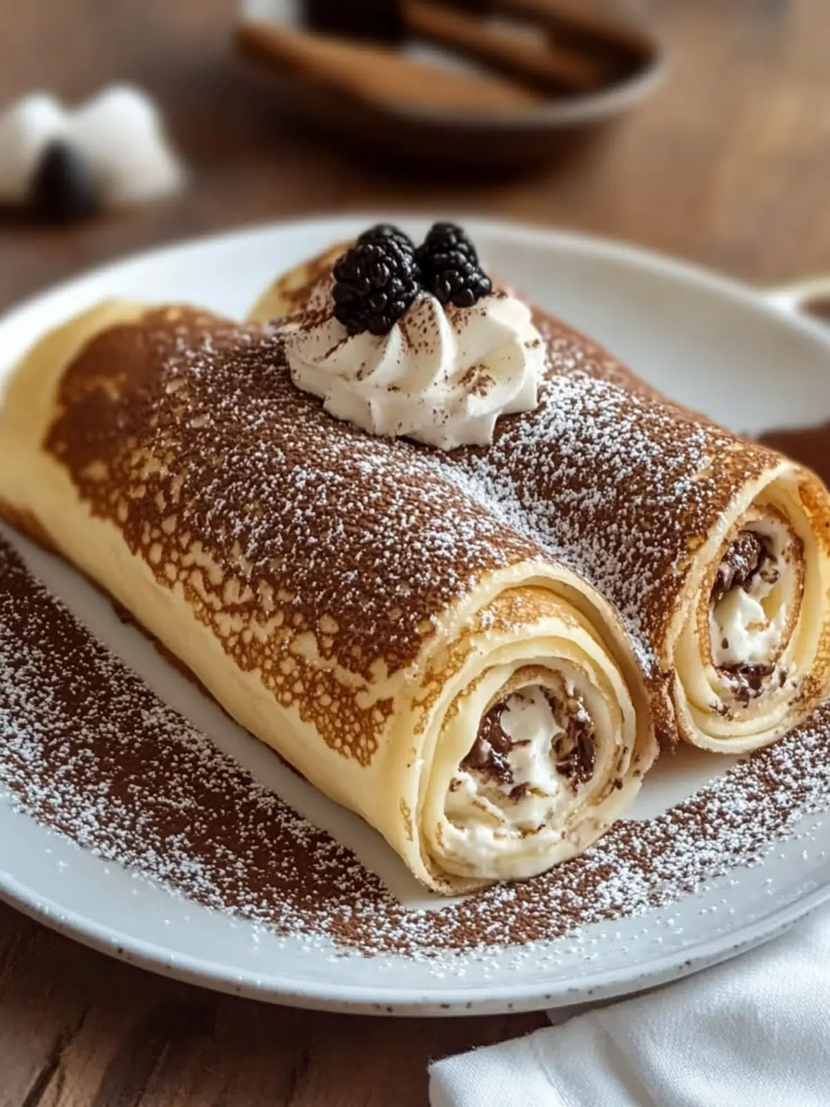 Delicious Tiramisu Crepe Rolls for Your Sweet Tooth Cravings 3 Tiramisu Crepe Rolls