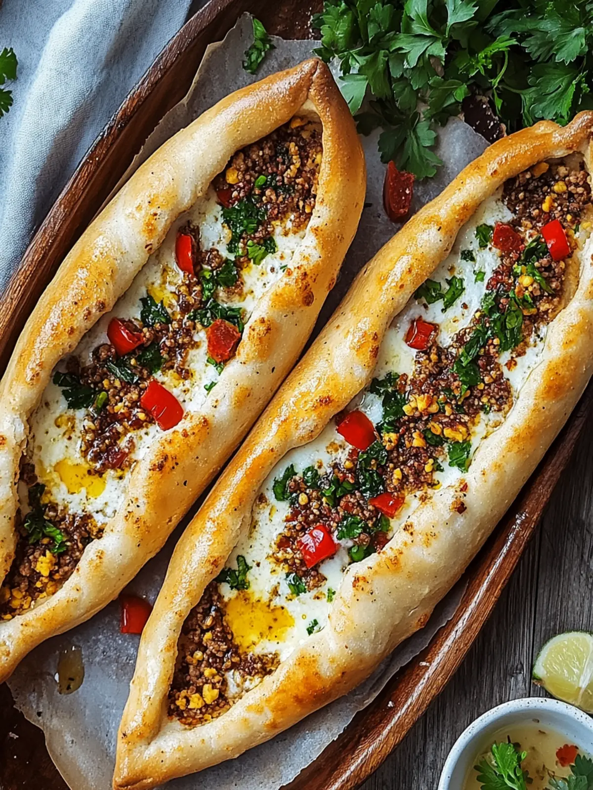 Delicious Turkish Pide Boats: Customize Your Own Flavor Adventure 2 Turkish Pide Boats