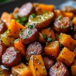 Satisfy Cravings: Sausage and Sweet Potatoes with Honey Garlic Sauce 8 Sausage And Sweet Potatoes With Honey Garlic Sauce