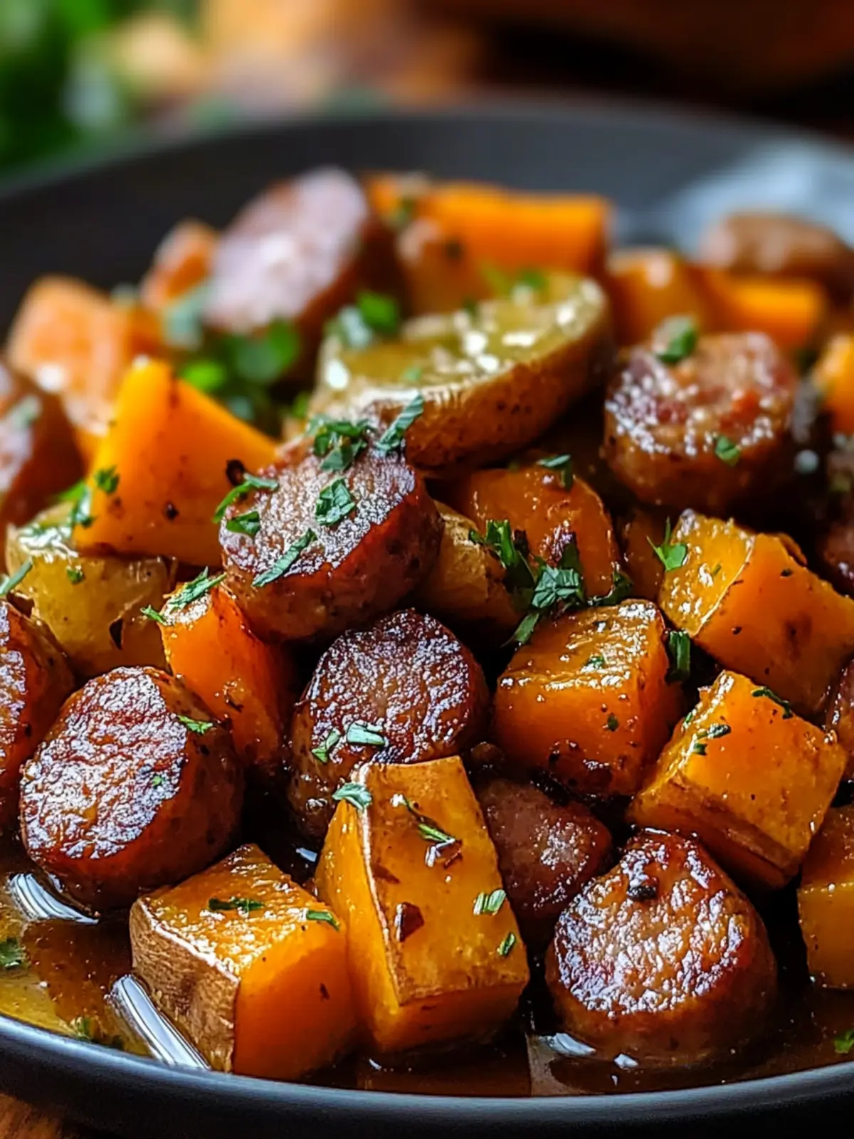 Satisfy Cravings: Sausage and Sweet Potatoes with Honey Garlic Sauce 5 Sausage And Sweet Potatoes With Honey Garlic Sauce