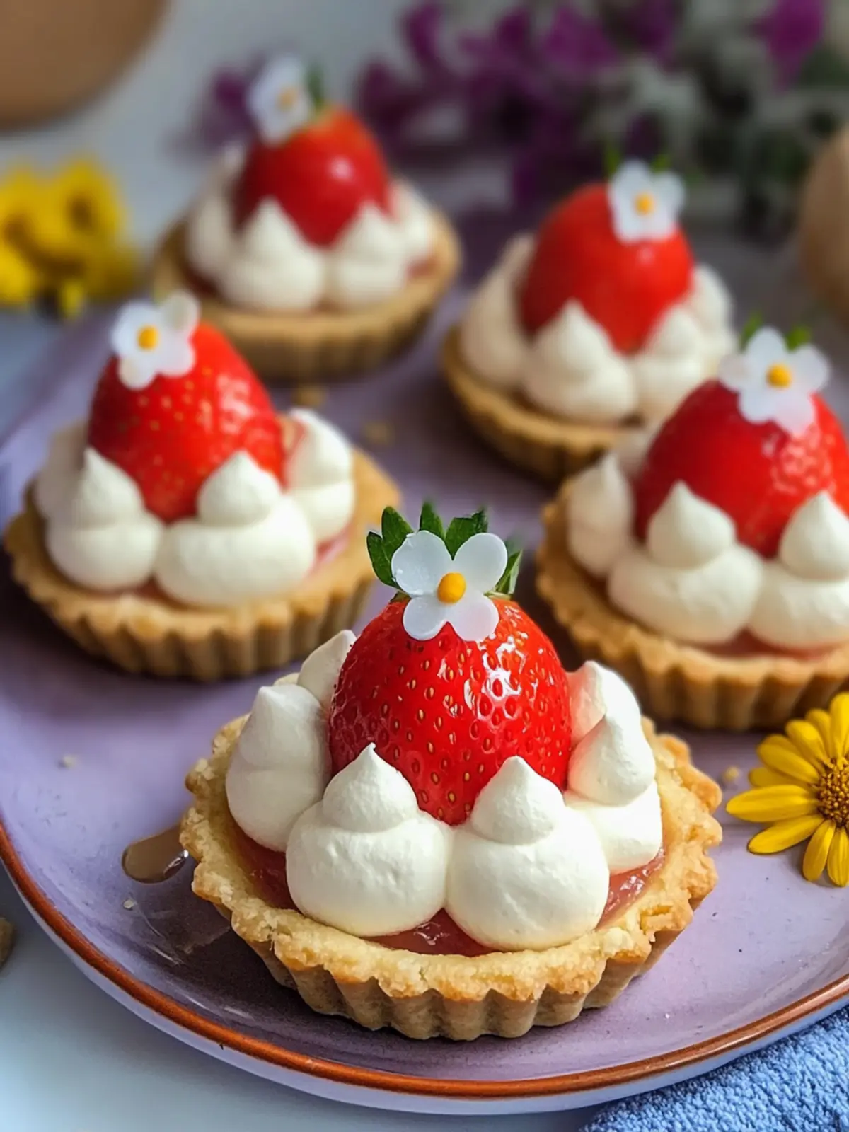 Miffy Strawberry Cheesecake Tartlets: Adorable Bites of Delight 4 Miffy Strawberry Cheesecake Tartlets