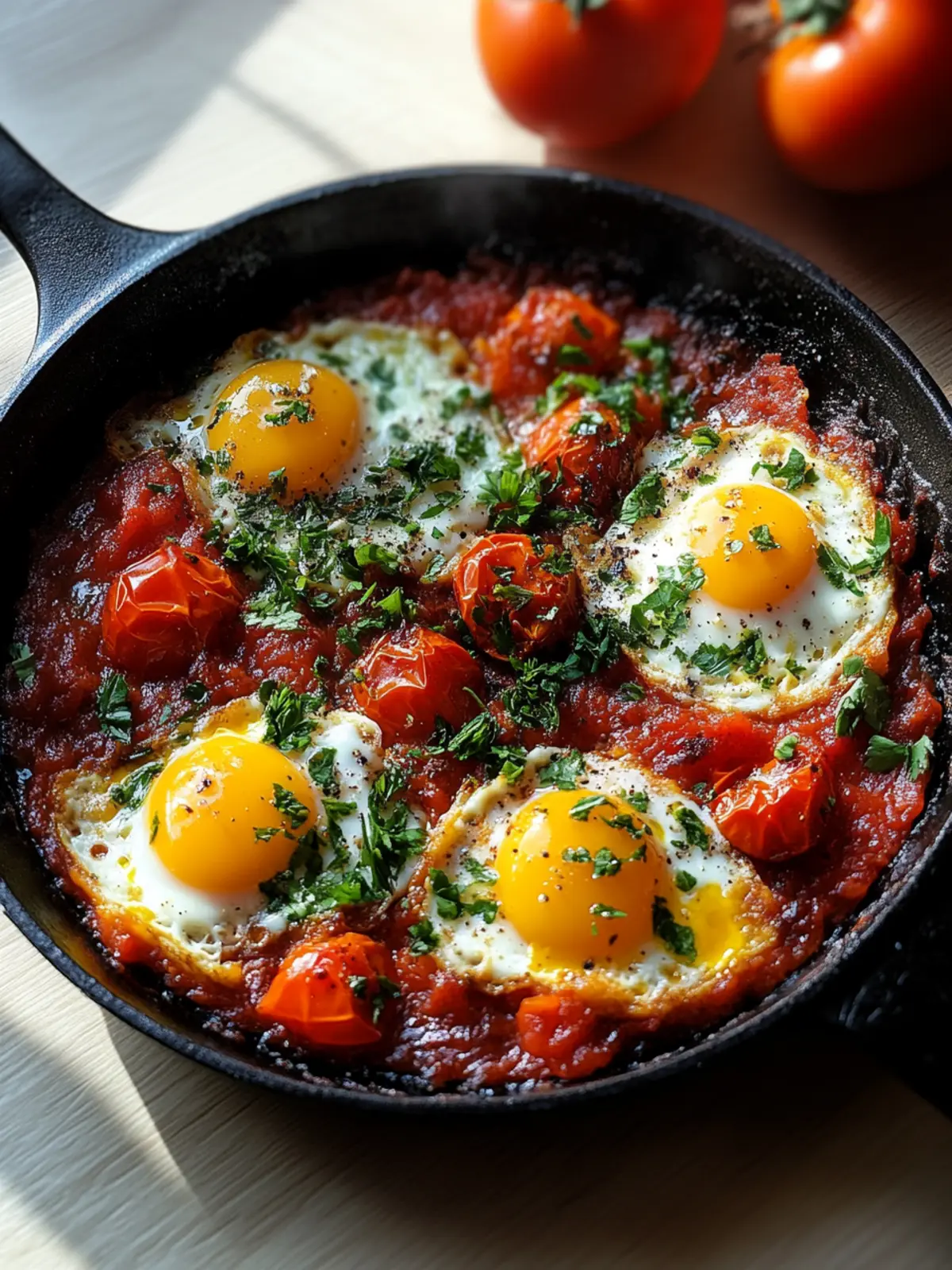 Spicy Tomato & Egg Skillet: Quick Comfort Food Delight 3 Spicy Tomato & Egg Skillet