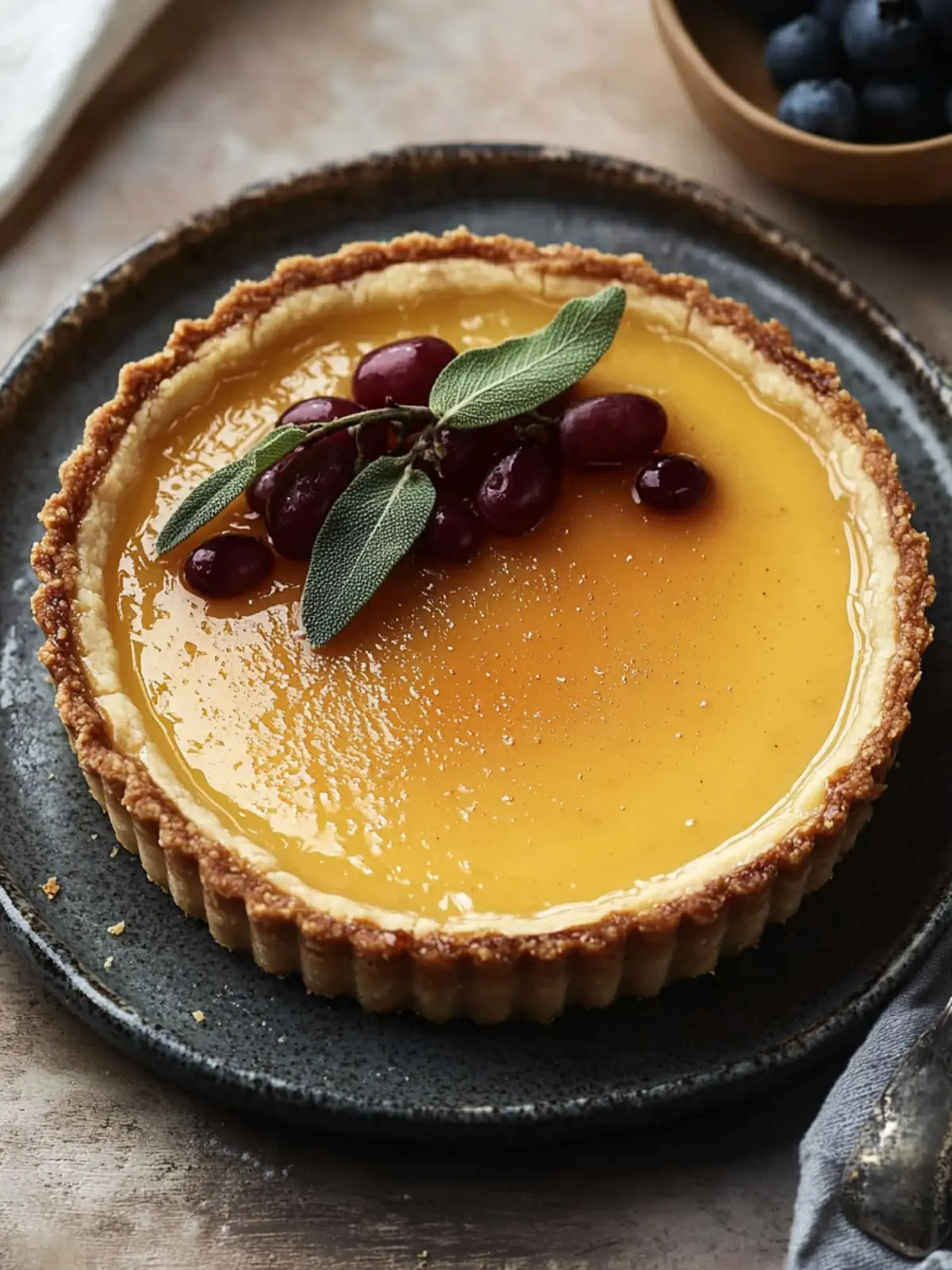 Decadent Vanilla Bean Flan Tart with Buttery Crust Delight 2 Vanilla Bean Flan Tart