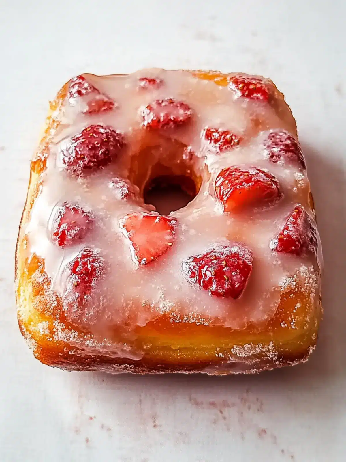 Fluffy Glazed Strawberry Jam Donut Focaccia You Must Try! 2 Glazed Strawberry Jam Donut