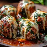 Spinach Garlic Meatballs Stuffed With Mozzarella Bliss 8 Spinach Garlic Meatballs Stuffed With Mozzarella