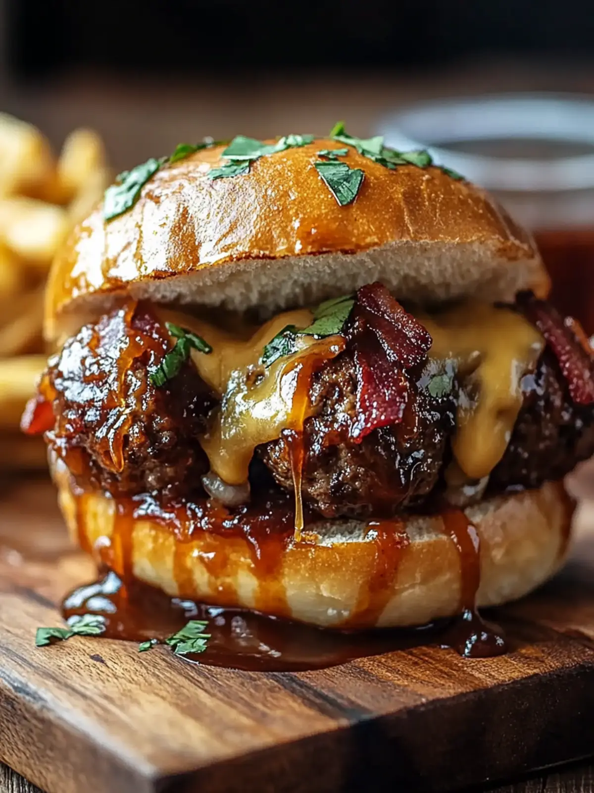 Bourbon BBQ Bacon Cheeseburger Meatballs for Epic Flavor Bliss 4 Bourbon BBQ Bacon Cheeseburger Meatball