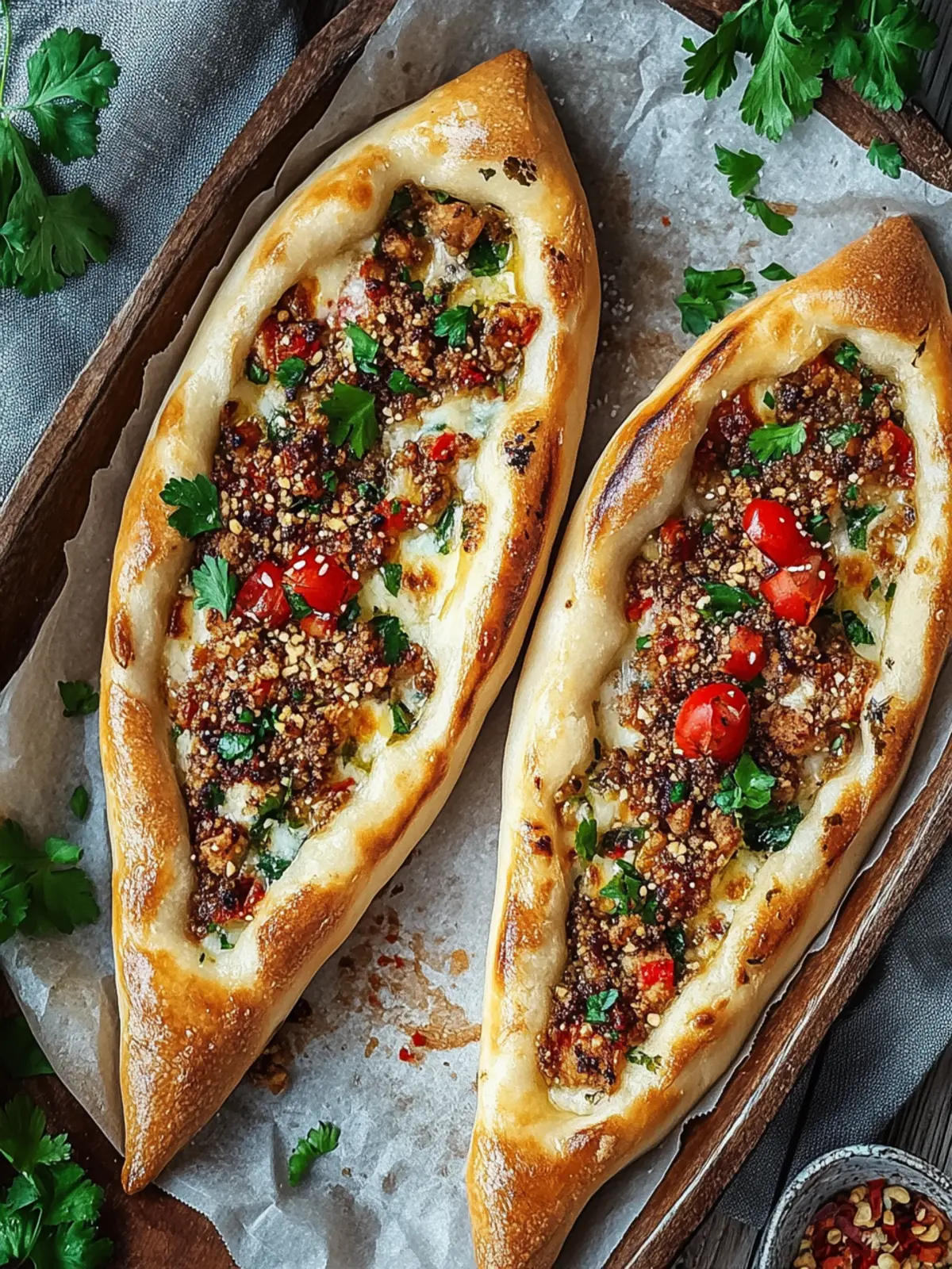 Delicious Turkish Pide Boats: Customize Your Own Flavor Adventure 3 Turkish Pide Boats