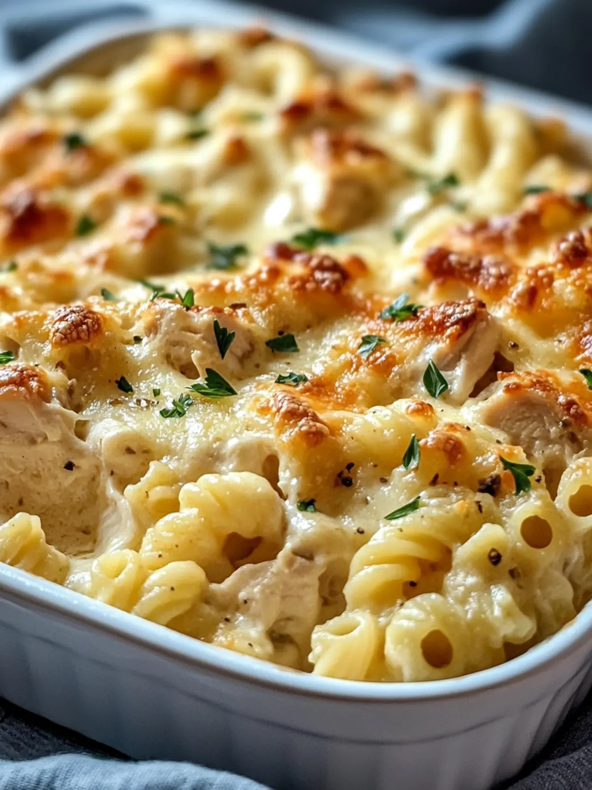 Creamy Baked Chicken Alfredo Rotini Casserole for Family Fun 2 Baked Chicken Alfredo Rotini Casserole