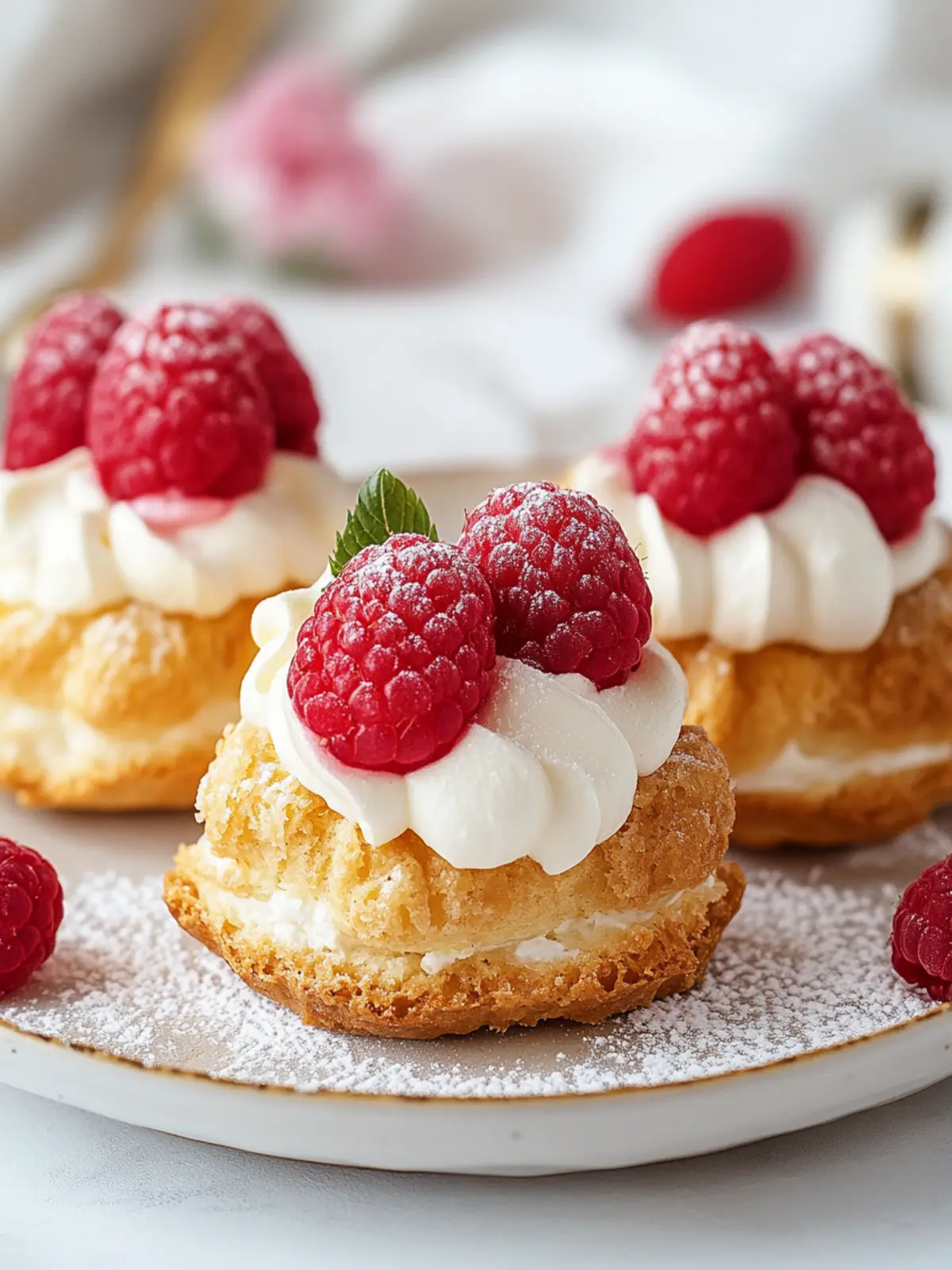 Raspberry Choux au Craquelin: A Joyful French Delight 5 Raspberry Choux au Craquelin