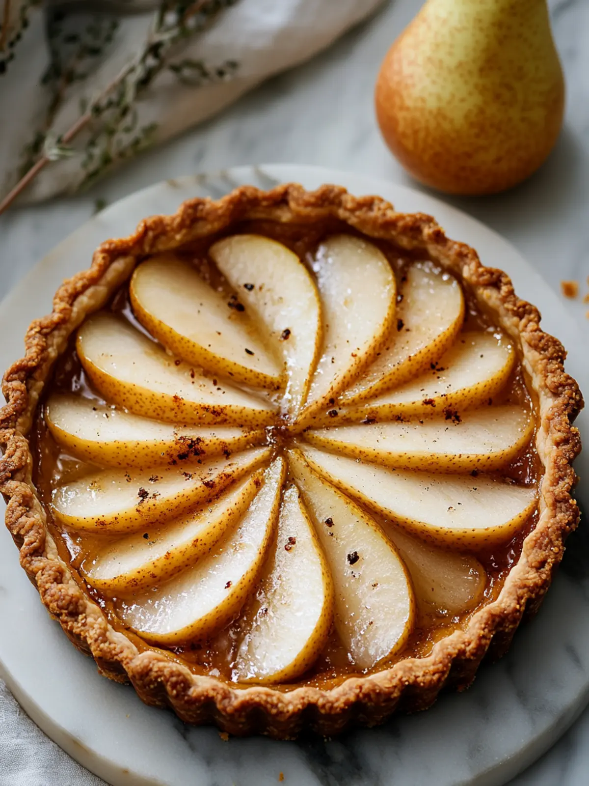 Indulge in Brown Butter Pear Tart: A Cozy, Nutty Delight 3 Brown Butter Pear Tart