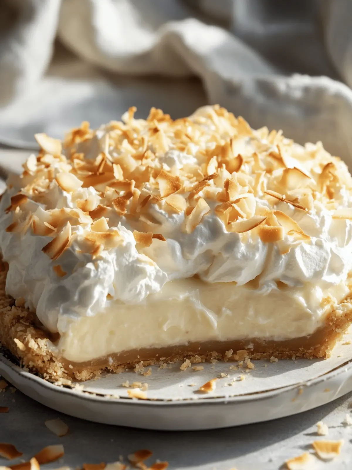 Heavenly Toasted Coconut Cream Pie That's No-Bake Delight 4 Toasted Coconut Cream Pie