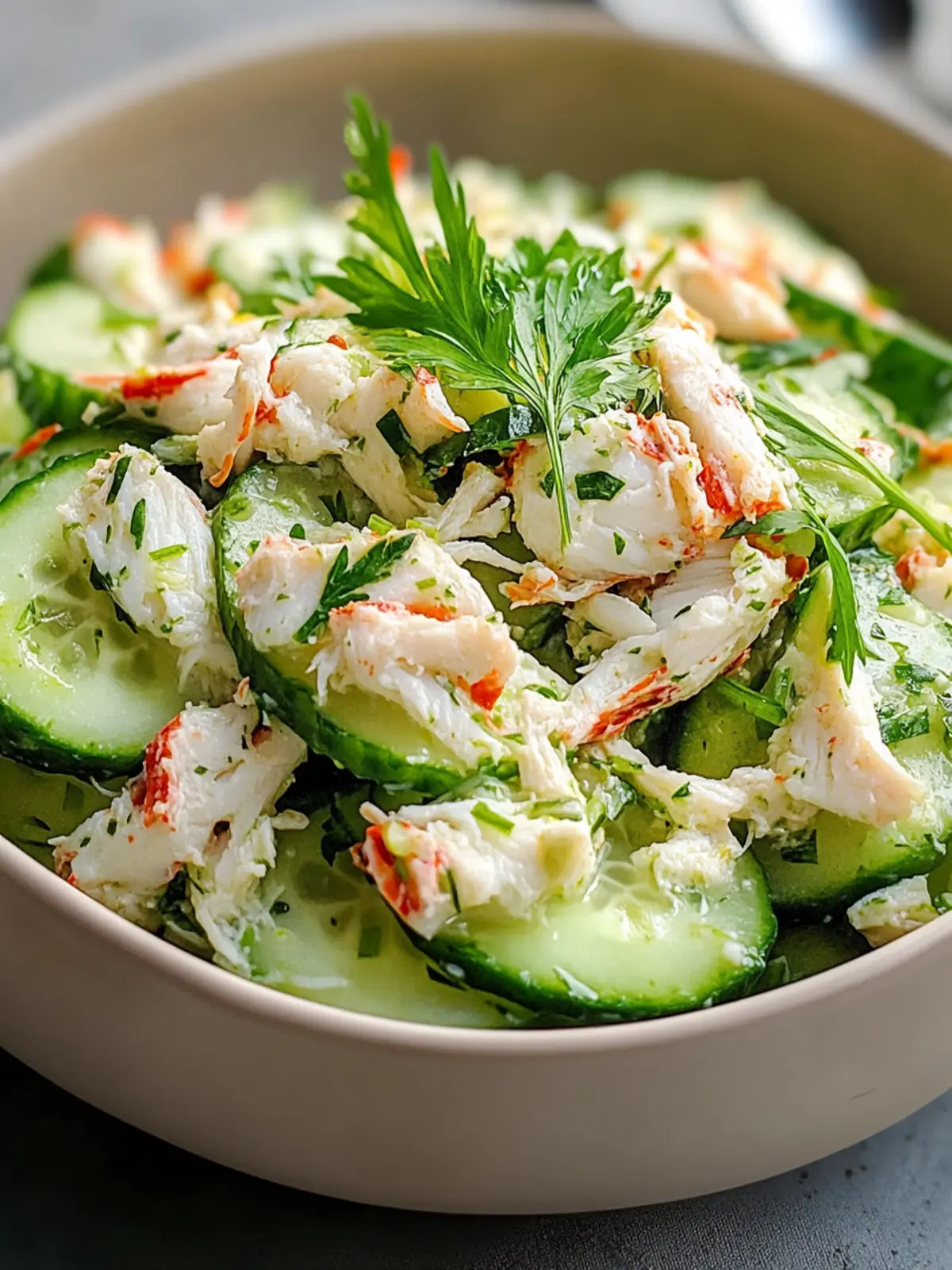 Delicious Cucumber Salad with Crab Meat in Just 10 Minutes 3 Cucumber Salad with Crab Meat