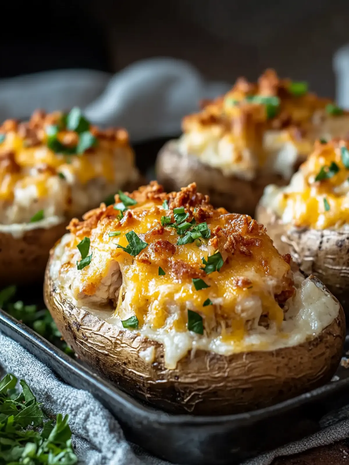 Crack Chicken Stuffed Baked Potatoes for Cozy Nights at Home 2 Crack Chicken Stuffed Baked Potatoes
