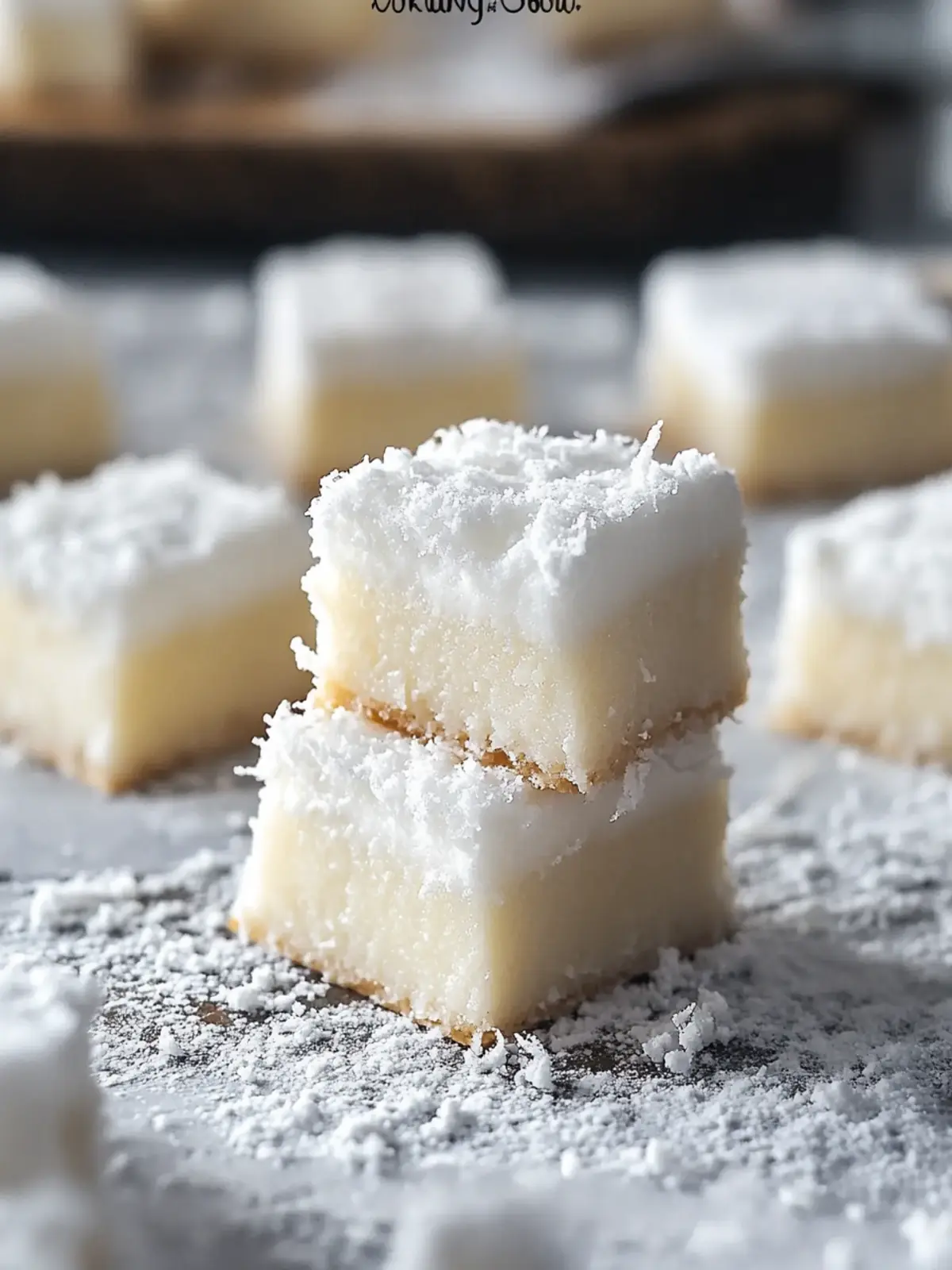 Delicious Coconut Rum Snow Squares: No-Bake Tropical Bliss 5 Coconut Rum Snow Squares