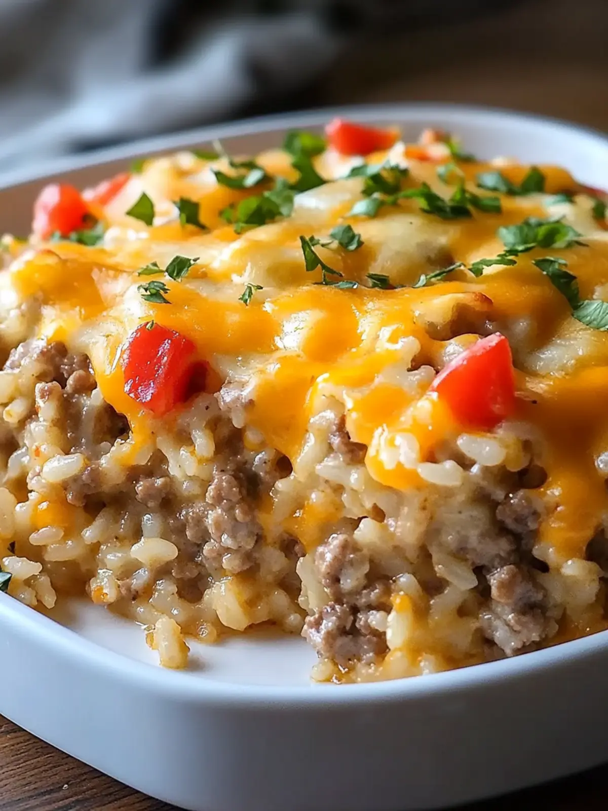 Cheesy Hamburger Rice Casserole for Cozy Weeknight Dinners 4 Cheesy Hamburger Rice Casserole