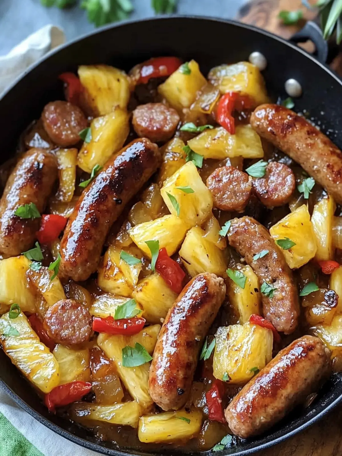 Pineapple Brown Sugar Sausage Skillet: Sweet & Savory Bliss 5 Pineapple Brown Sugar Sausage Skillet