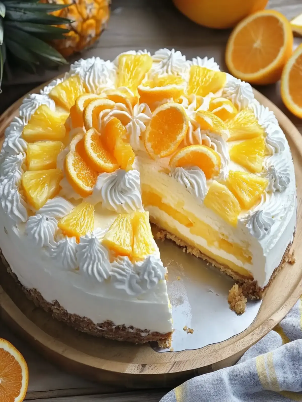 No Bake Orange Pineapple Cheesecake That's a Breeze to Make 4 No Bake Orange Pineapple Cheesecake