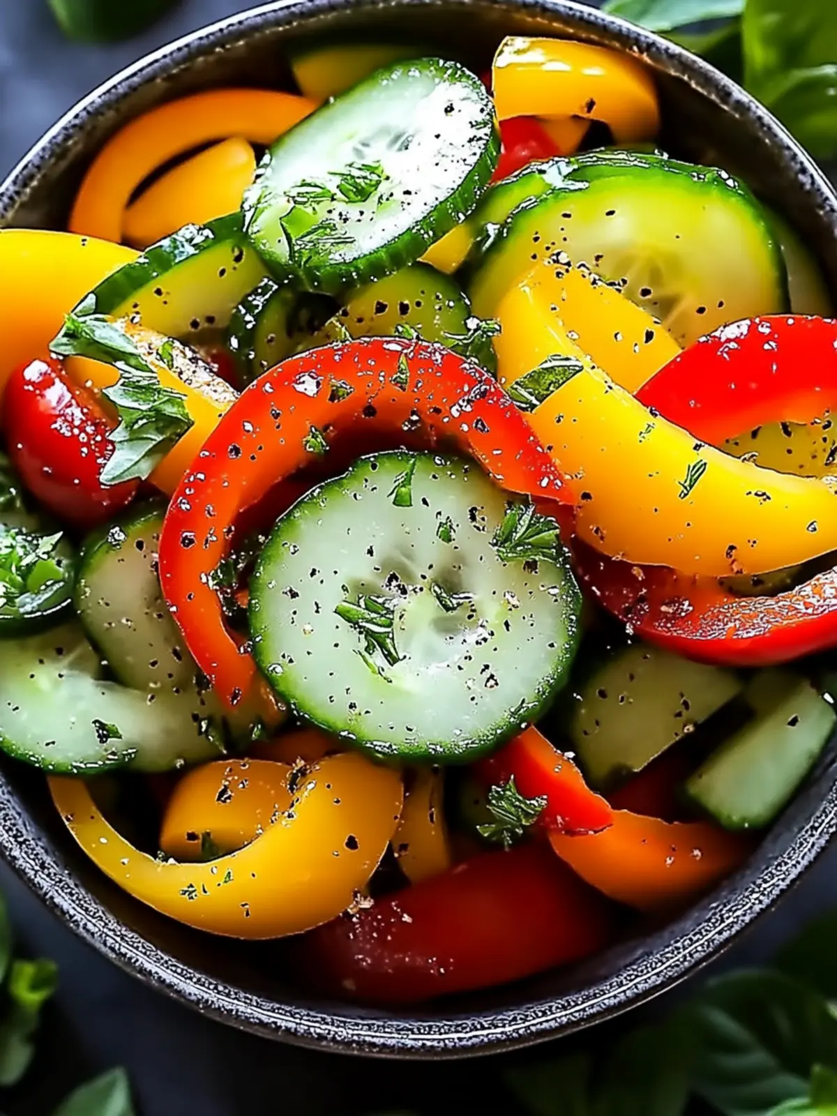 Crisp Cucumber Sweet Pepper Salad: A No-Cook Summer Delight 2 Cucumber Sweet Pepper Salad
