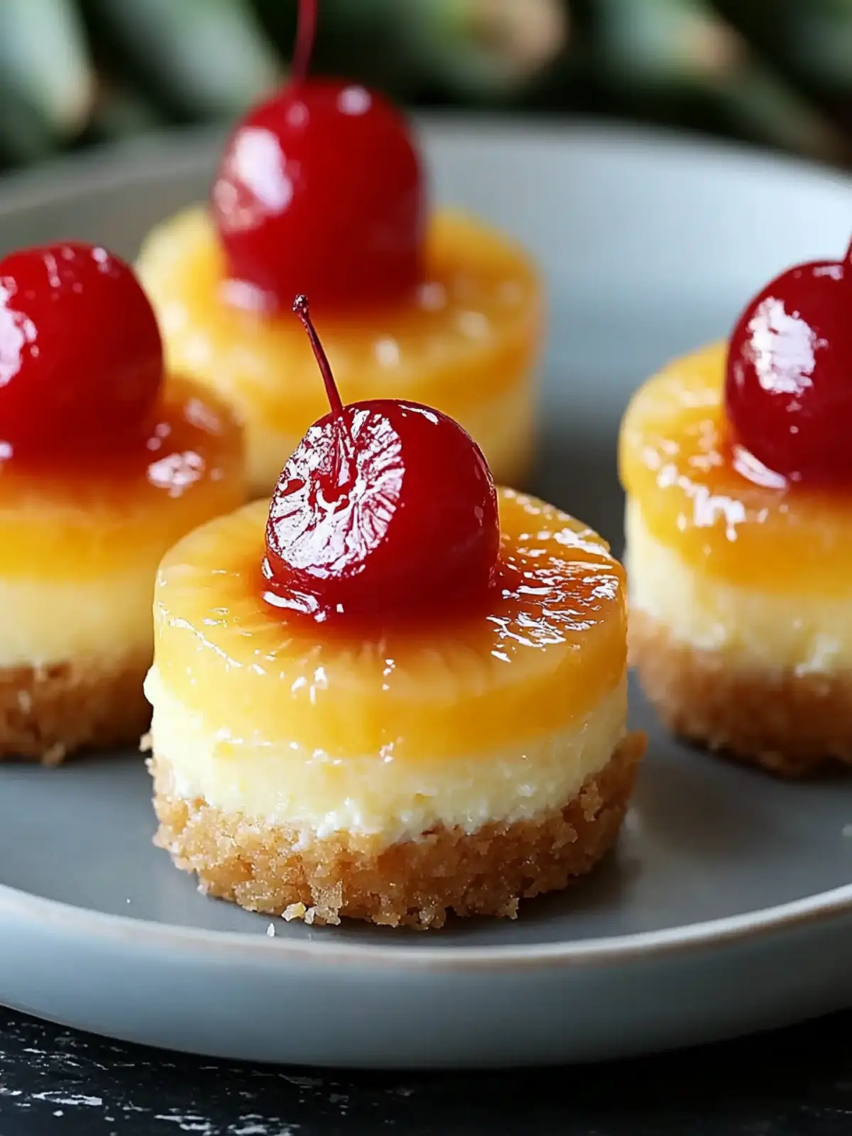 Delicious Mini Pineapple Upside-Down Cheesecakes You'll Love 2 Mini Pineapple Upside-Down Cheesecakes
