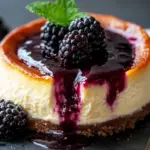 Decadent London Fog Basque Cheesecake with Blackberry Sauce 5 London Fog Basque Cheesecake with Blackberry Sauce