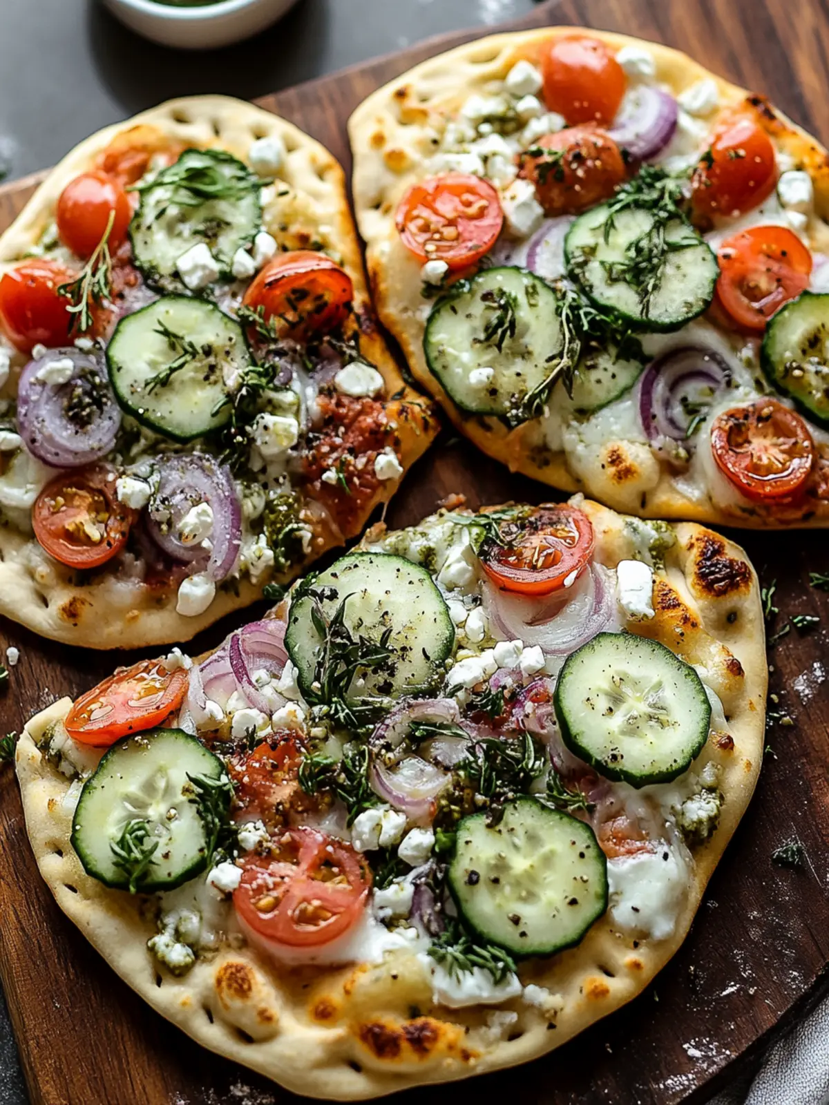 Savory Mediterranean Naan Pizzas for Quick Weeknight Dinners 4 Mediterranean Naan Pizzas