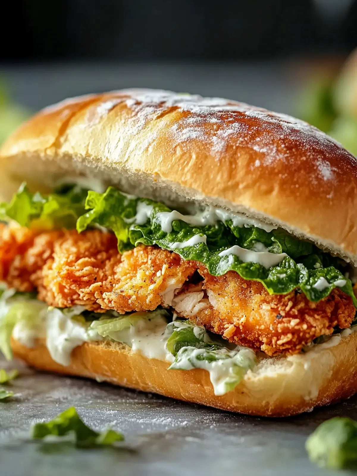 Crispy Chicken Caesar Sandwich You’ll Love for Lunch Today 3 Crispy Chicken Caesar Sandwich