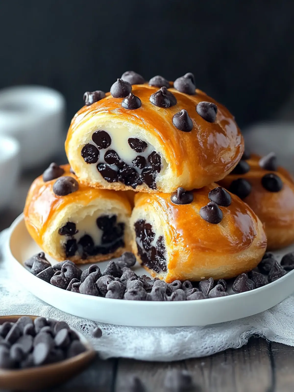 Delectable Chocolate Chip Vanilla Custard Brioches to Savor 4 Chocolate Chip Vanilla Custard Brioches
