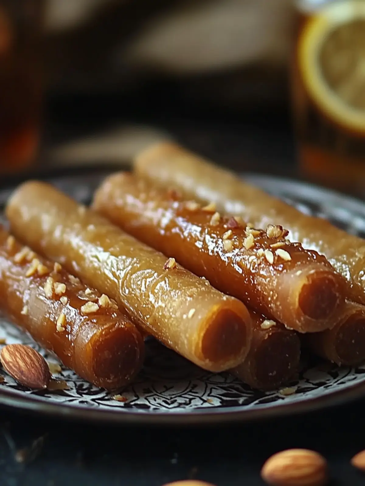 Moroccan Honey and Almond Cigars: Gluten-Free Sweet Bliss 2 Moroccan Honey and Almond Cigars