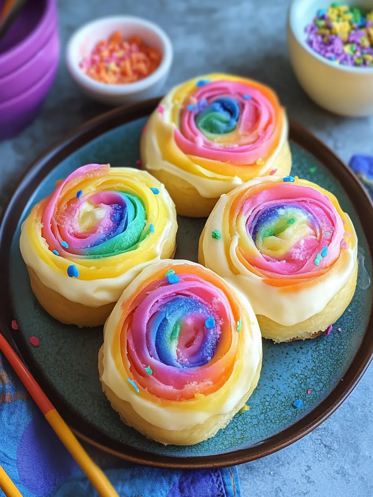 Lemon Cream Cheese Rainbow Sweet Rolls That Delight Your Morning 5 Lemon Cream Cheese Rainbow Sweet Rolls
