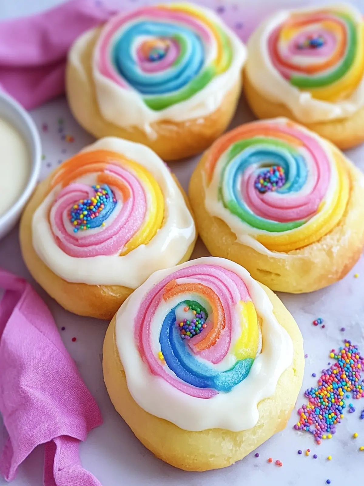 Lemon Cream Cheese Rainbow Sweet Rolls That Delight Your Morning 2 Lemon Cream Cheese Rainbow Sweet Rolls