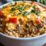 Cheesy Hamburger Rice Casserole for Cozy Weeknight Dinners 3 Cheesy Hamburger Rice Casserole