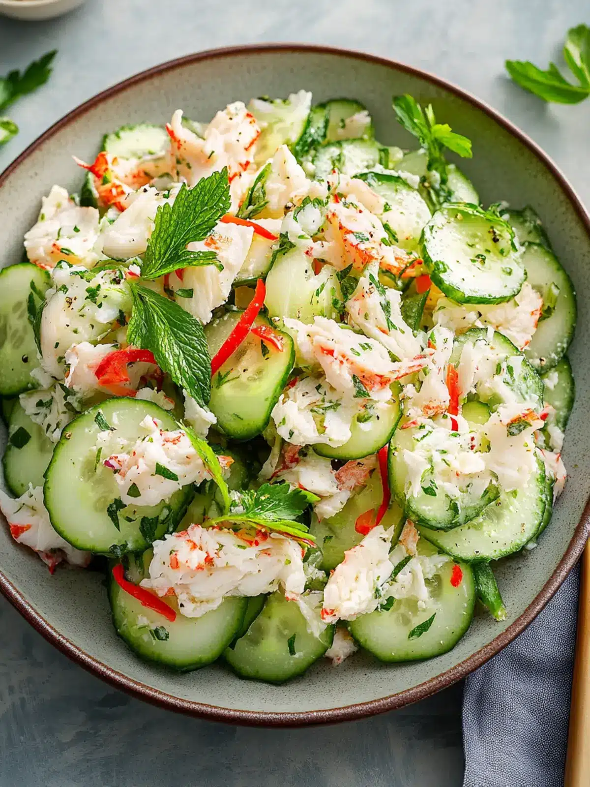 Delicious Cucumber Salad with Crab Meat in Just 10 Minutes 5 Cucumber Salad with Crab Meat