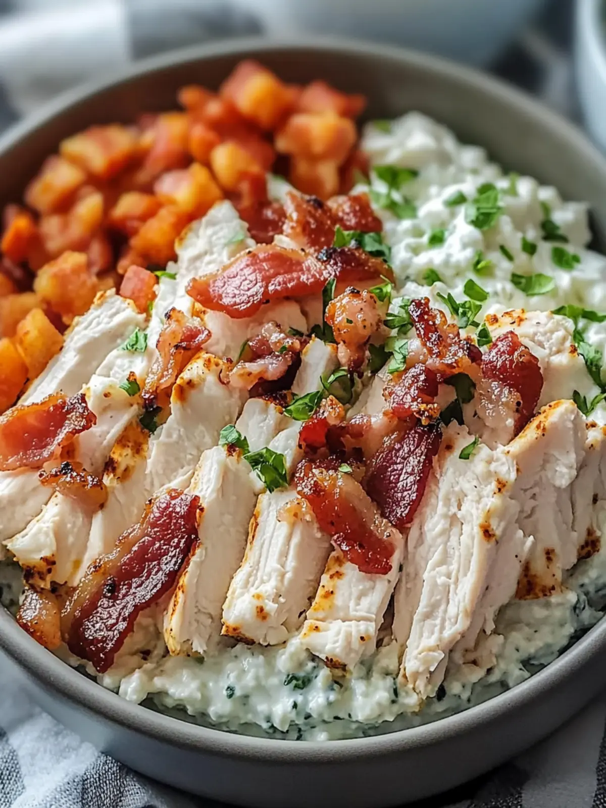 Wholesome Chicken Bacon Ranch Cottage Cheese Bowl You’ll Love 3 Chicken Bacon Ranch Cottage Cheese Bowl