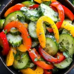 Crisp Cucumber Sweet Pepper Salad: A No-Cook Summer Delight 2 Cucumber Sweet Pepper Salad