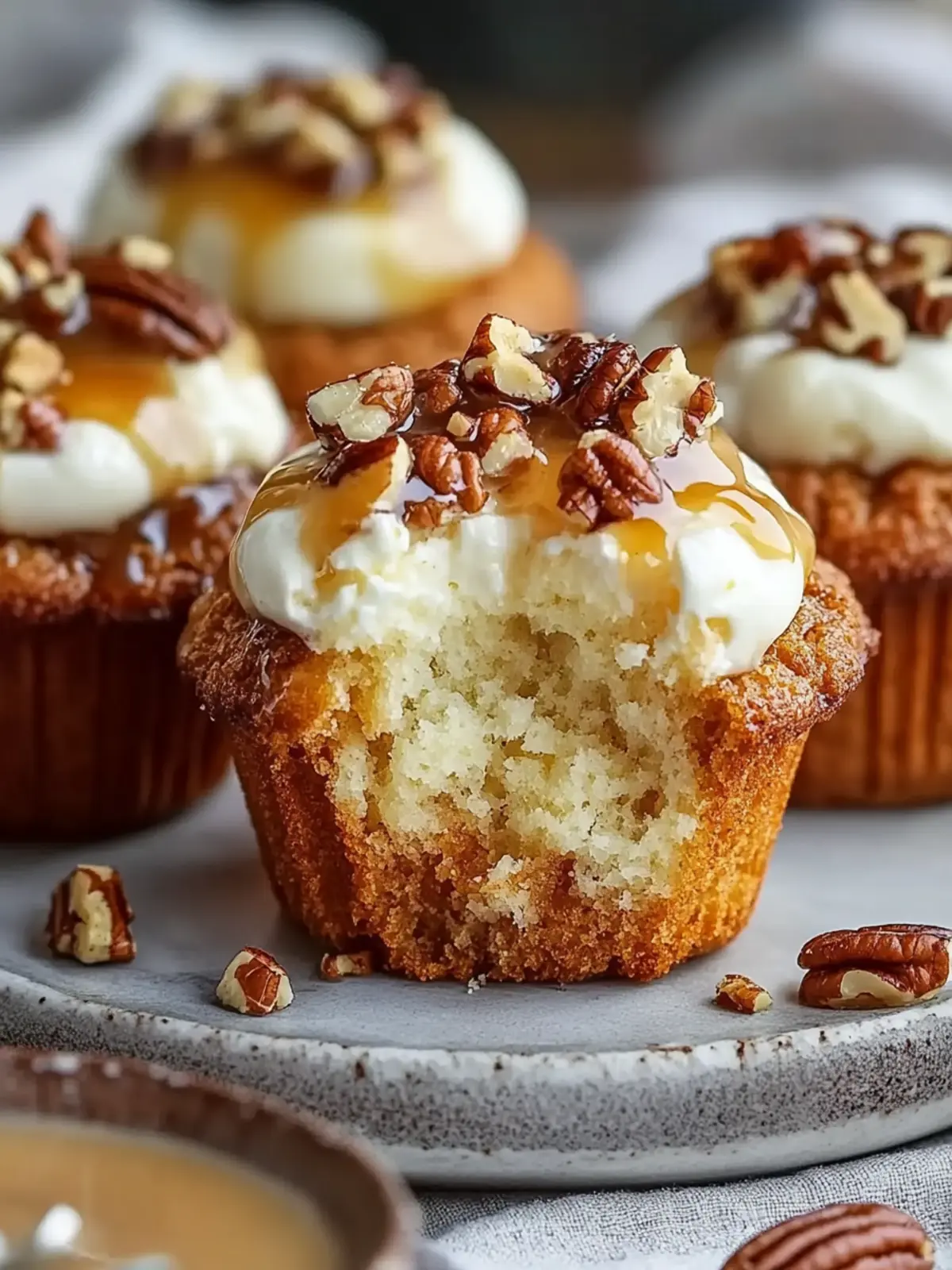 Delicious Honey Pecan Cheesecake Muffins to Satisfy Cravings 5 Honey Pecan Cheesecake Muffins