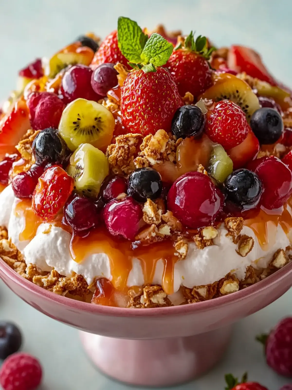 Caramel Crunch Cheesecake Fruit Salad: A Sweet Refreshing Treat 3 Caramel Crunch Cheesecake Fruit Salad